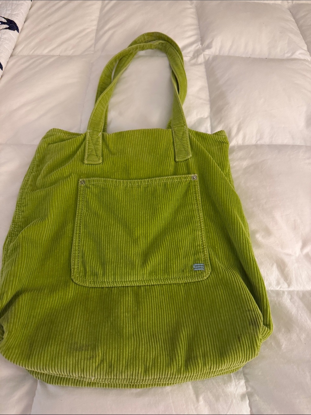 Urban Outfitter's BDG lime corduroy tote